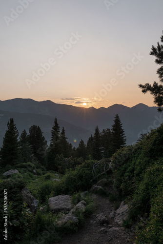 sunset in the lagorai italian alps
