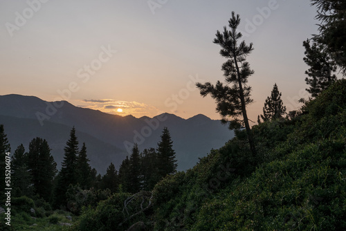 sunset in the lagorai italian alps