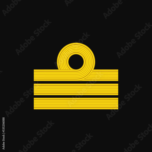 Navy officer commander military rank vector