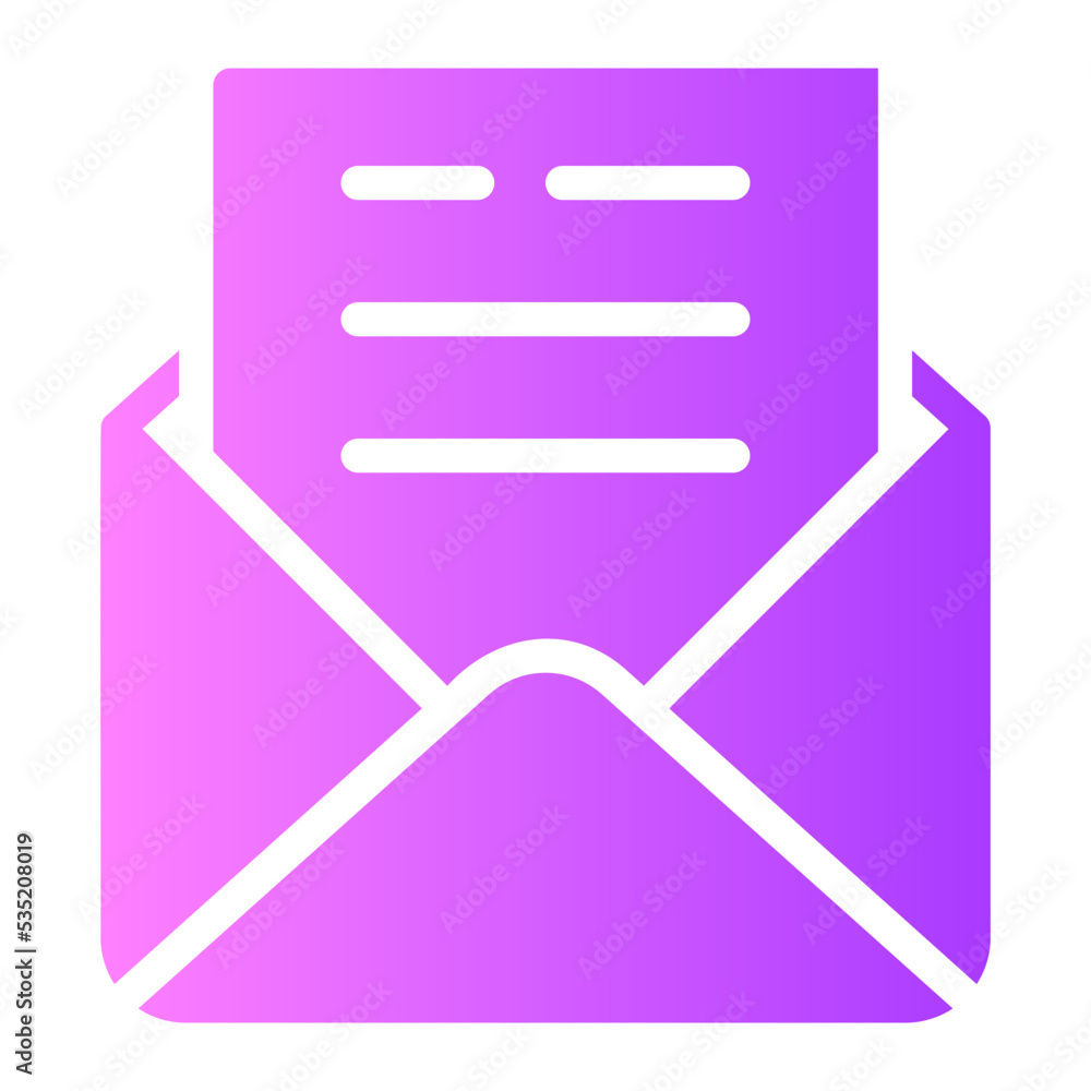 Fototapeta premium mail gradient icon
