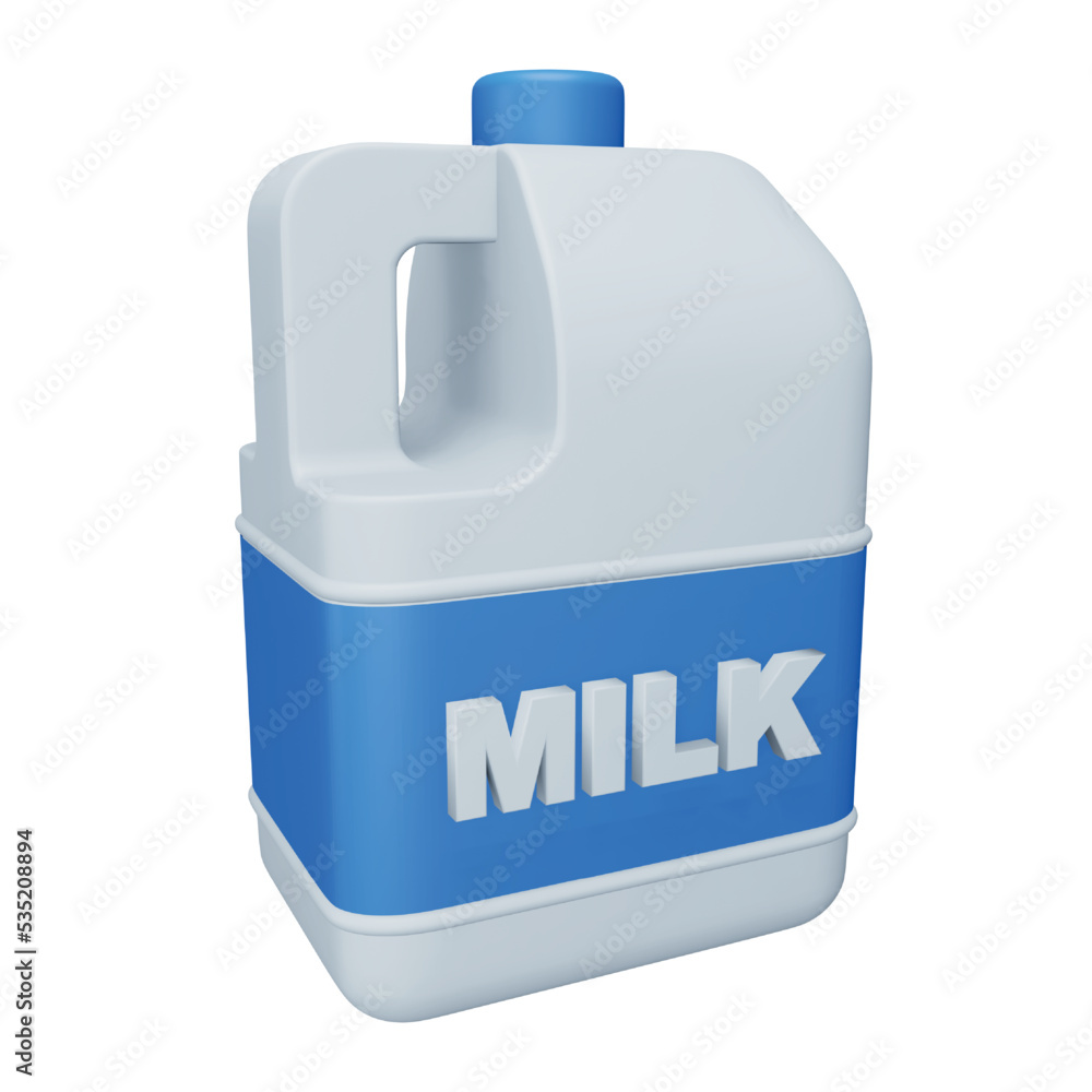 Milk bottle 3d rendering isometric icon. Milk bottle 3d rendering isometric icon.