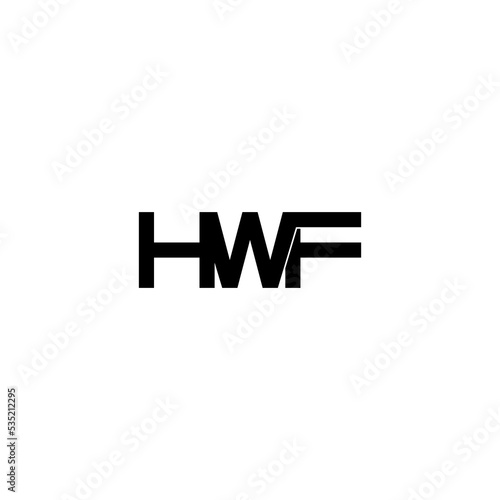 hwf lettering initial monogram logo design