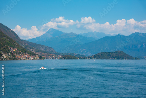 Beautiful nature of lake Como, Italy in summer, famous tourism destination © Maresol