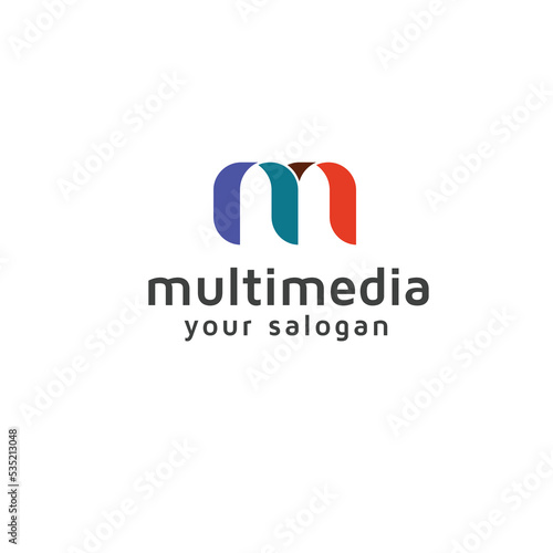Free Download M multimedia business logo design - GFXLoad