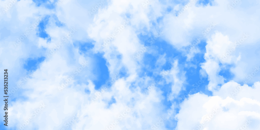 Blue skies with white clouds background. Romantic sky. Abstract nature background of romantic summer blue sky with fluffy clouds. Beautiful puffy clouds in bright blue sky in day sunlight.>< Blue skies with white clouds background. Romantic sky. Abstract nature background of romantic summer blue sky with fluffy clouds. Beautiful puffy clouds in bright blue sky in day sunlight.><