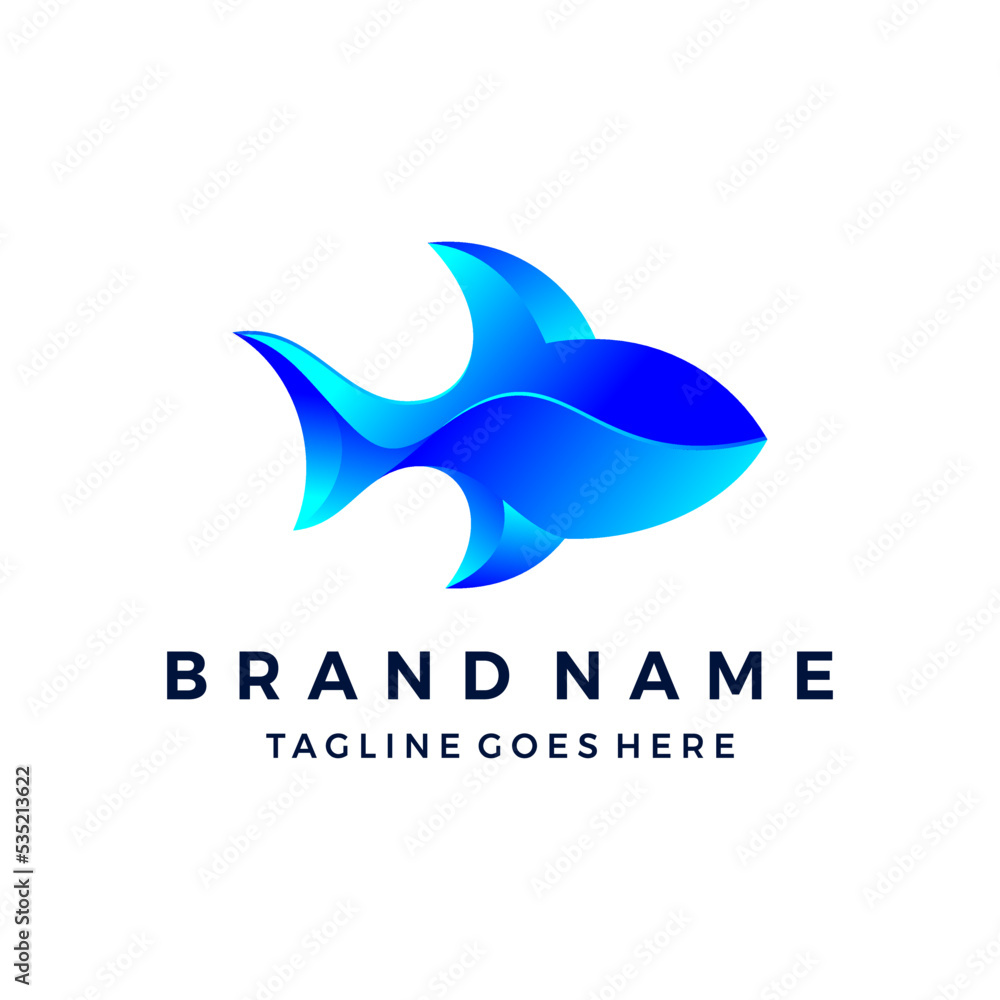 Fish logo colorful design, Modern Logo with Golden Ratio Logo icon vector illustration Fish logo colorful design, Modern Logo with Golden Ratio Logo icon vector illustration