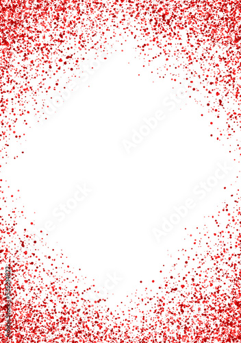 Rhomb frame sparkling red glitter