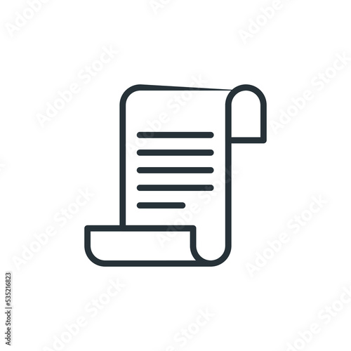 Document, file, copy-paste icon. Editable vector isolated on a white background. Agreement file symbol.