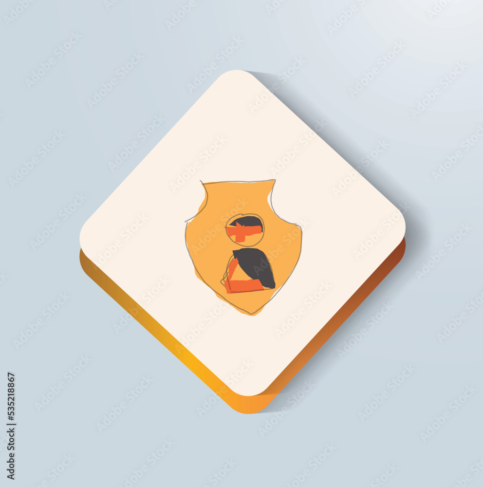 fracture hand icon with security fracture hand icon with security