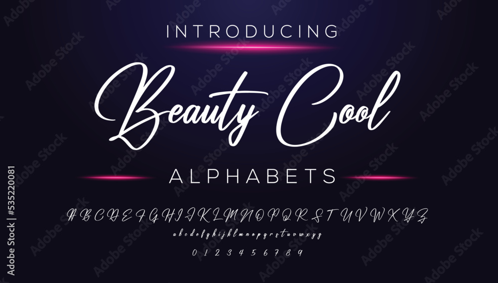 Hand drawn calligraphic vector mono line font. Distress signature letters. Modern script calligraphy type. ABC typography latin signature alphabet