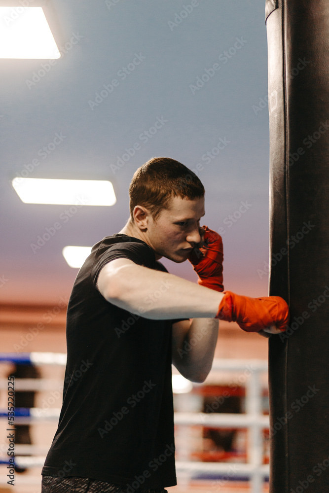 Boxers train in the ring and in the gym