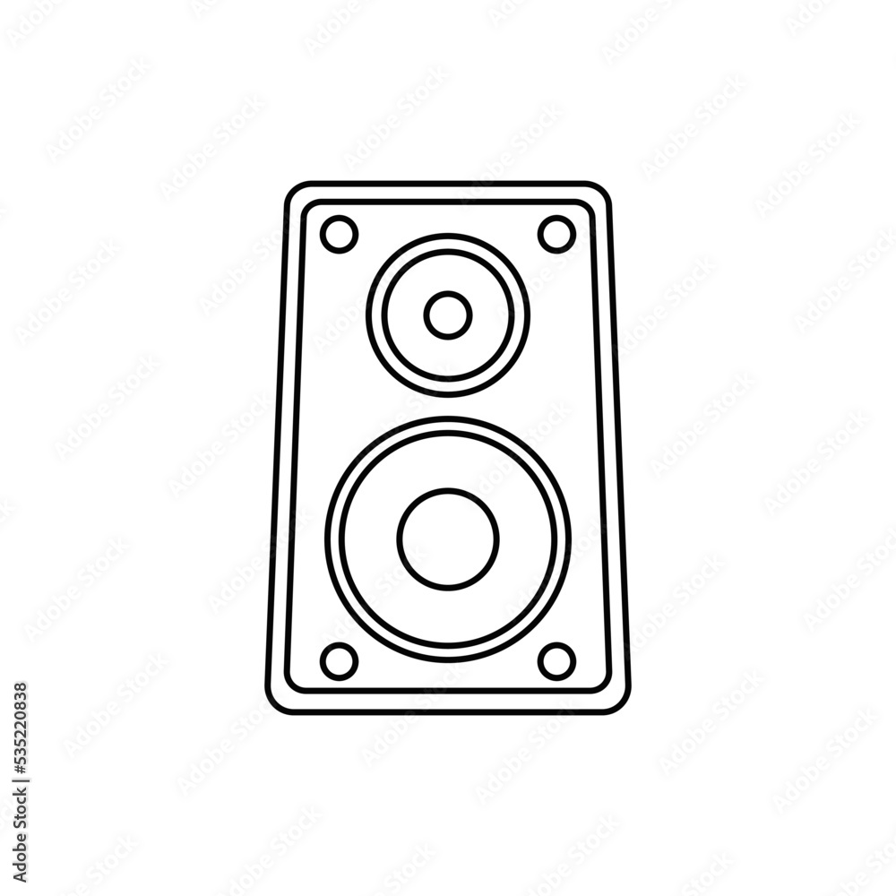 Sound speaker icon in line style icon, isolated on white background Sound speaker icon in line style icon, isolated on white background