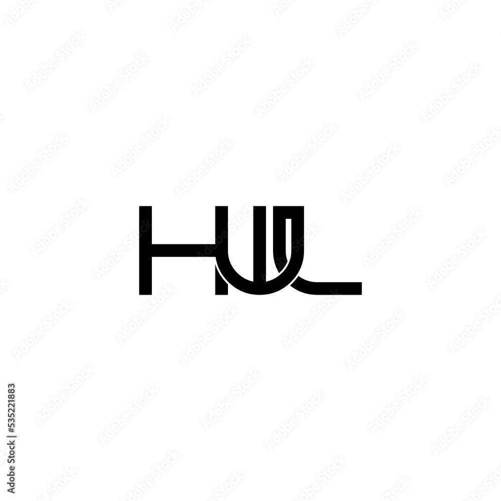 hwl lettering initial monogram logo design hwl lettering initial monogram logo design