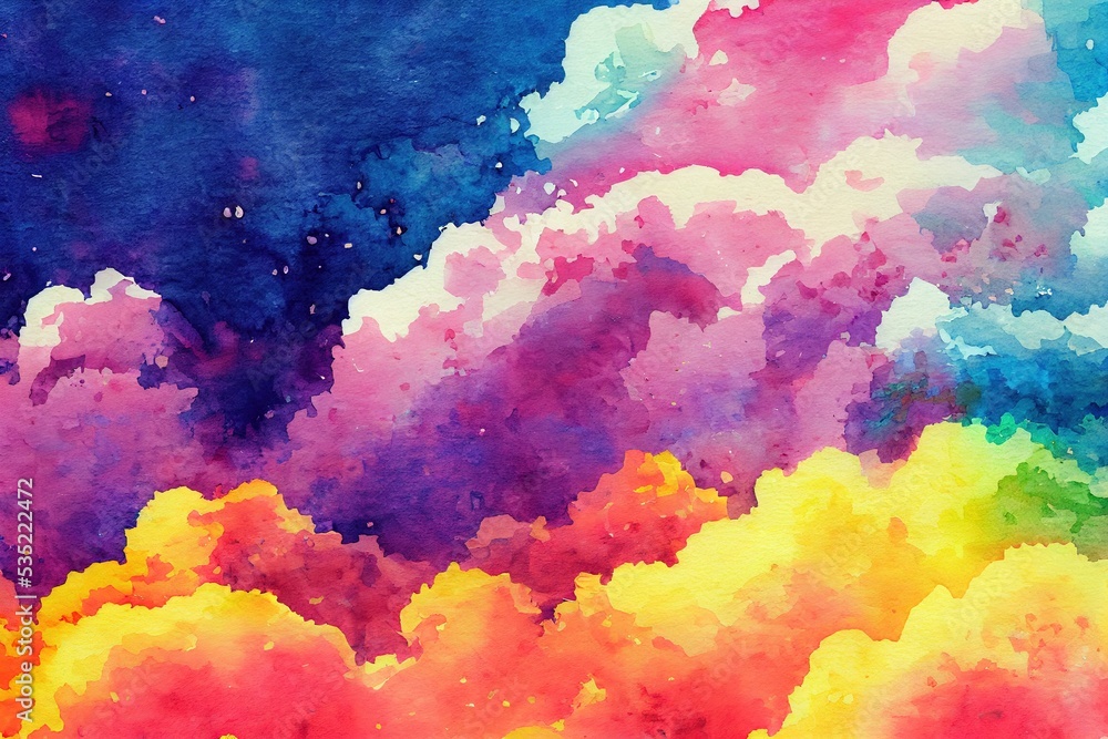 Multicolored Watercolor Background