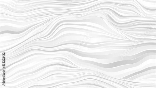White grey curved smooth wavy lines abstract background