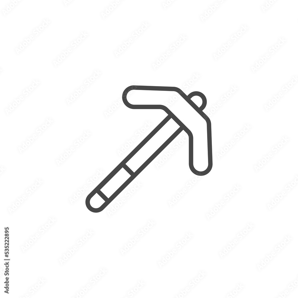 Pickaxe or pick axe digging tool flat vector icon for apps and games. Medieval Flat Icon Pickaxe or pick axe digging tool flat vector icon for apps and games. Medieval Flat Icon