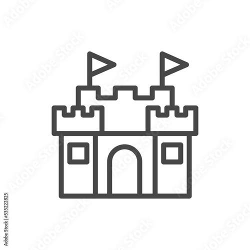 Castle icon. Simple element from amusement park collection. Creative Castle icon for web design, templates, infographics and more