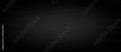 Wood dark black texture vector background. Dark wood cutting board texture design, wall, table or floor surface. Wooden table template. Vector illustration
