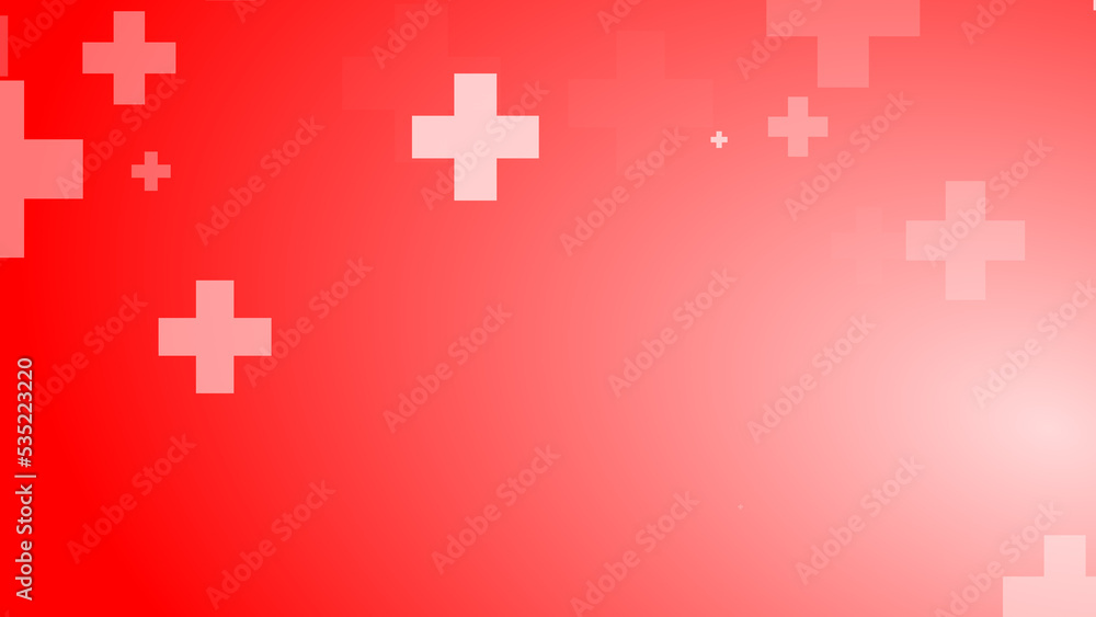 Fototapeta premium Medical health red cross pattern healthcare background.