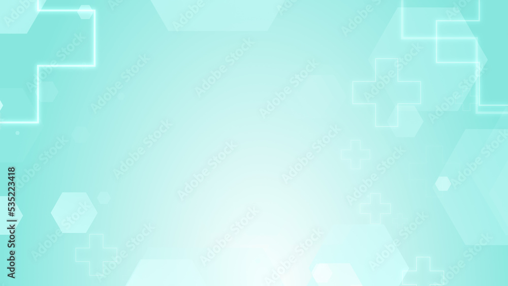 Abstract hexagon cross geometric blue green pattern medical background. Abstract hexagon cross geometric blue green pattern medical background.