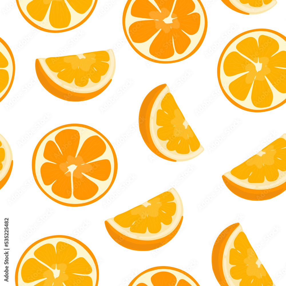 Seamless vector pattern with oranges. Seamless vector pattern with oranges.