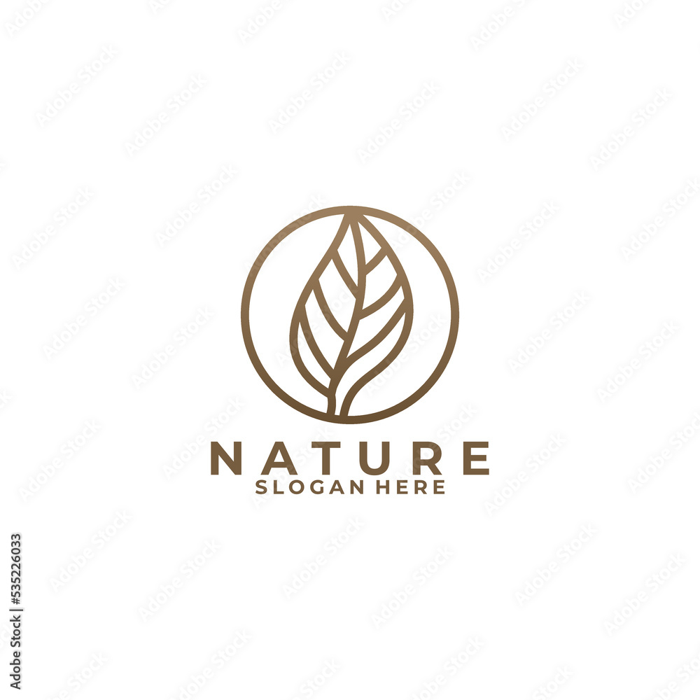 tropical plant logo icon vector isolated
