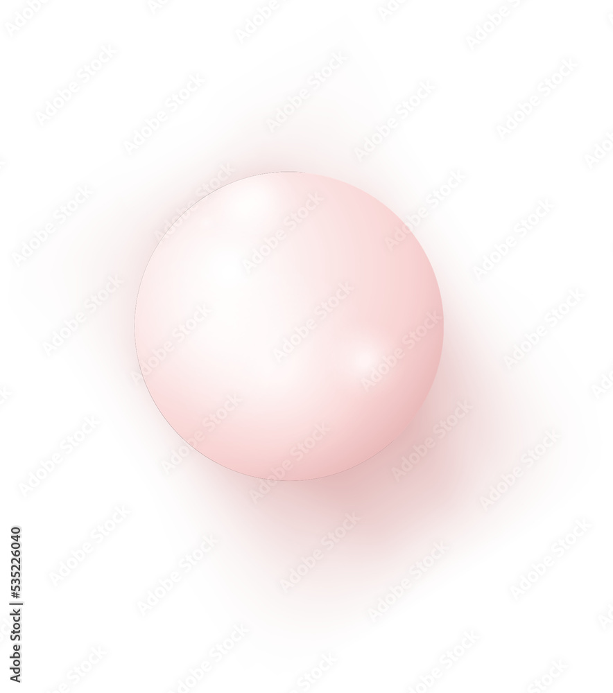 Fototapeta premium elegant pink 3D realistic pearl