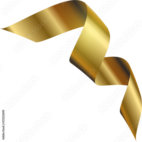 luxury spiral golden ribbon