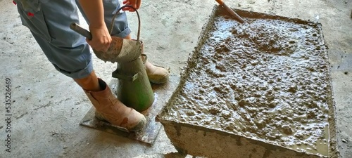 slump concrete mixed for building