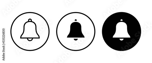 Message notification bell incoming inbox message, ringing, Alarm, service, handbell Firefighter call icons button, vector, sign, symbol, logo, illustration, editable stroke and flat design isolated