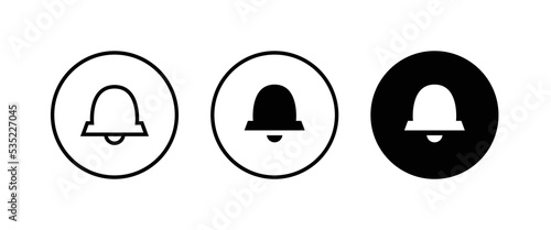 Message notification bell incoming inbox message, ringing, Alarm, service, handbell Firefighter call icons button, vector, sign, symbol, logo, illustration, editable stroke and flat design isolated