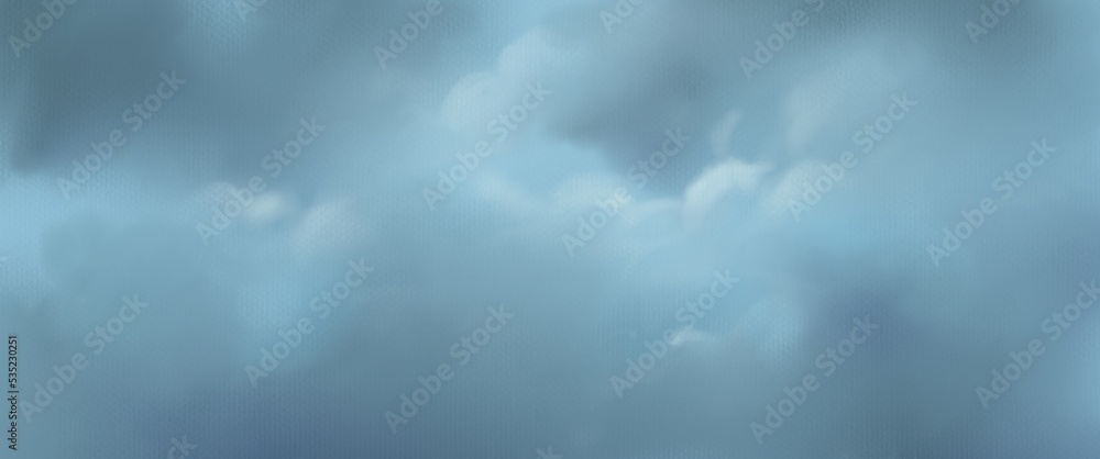 Obraz premium blue sky background digital art painting for card illustration background
