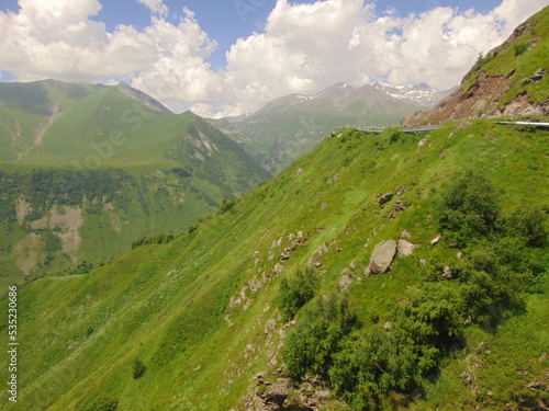 mountain landscape with mountains and clouds