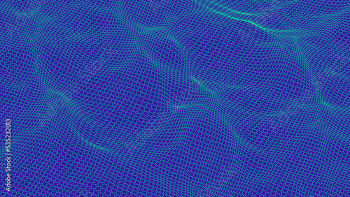Abstract particles net ripple wave vector background