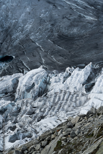 Quadro em tela Kampf gegen die globale Erwärmung am Rhone Gletscher in den schweizer Alpen