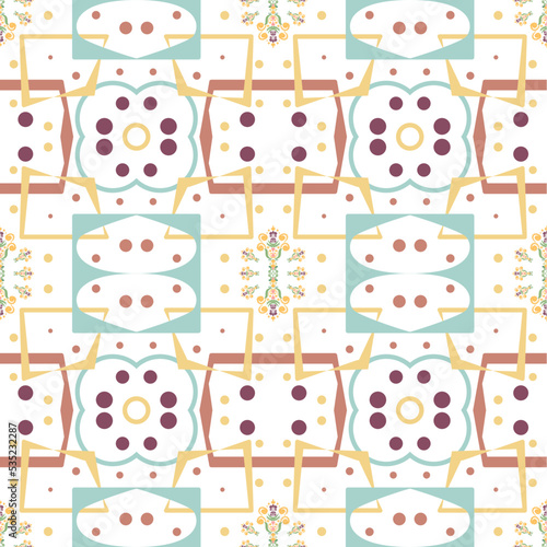 Vector pattern, ethnic background fabric, African tribe, Mexican folk fabric, seamless pattern, suitable for textile accessories, wrapping paper, packaging, etc.