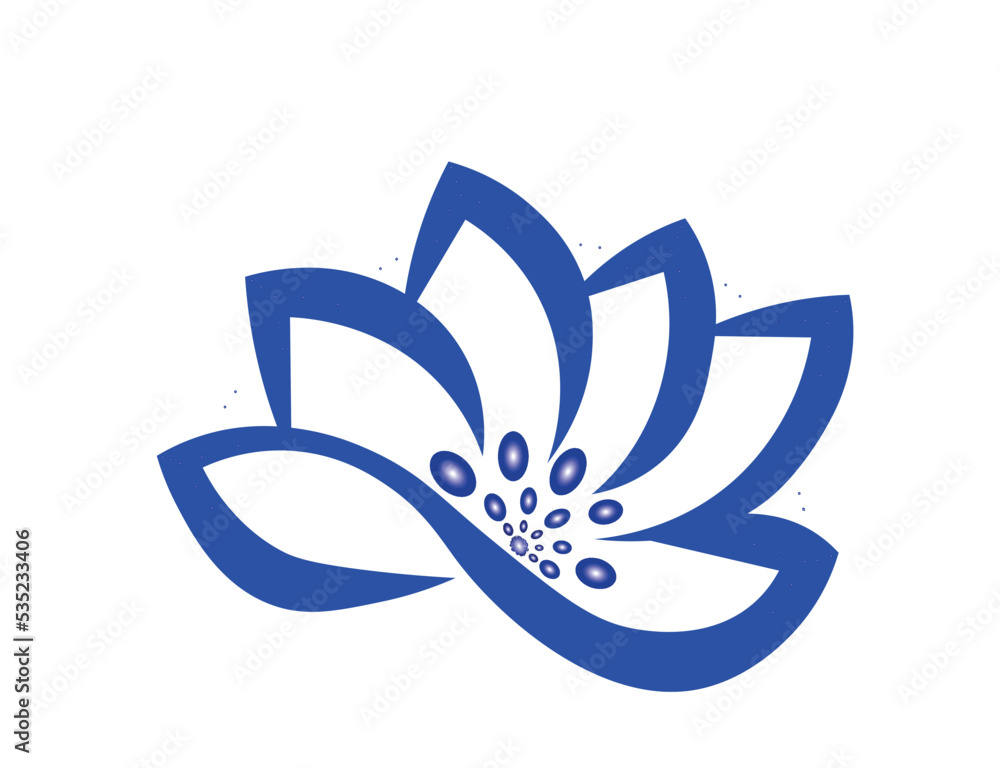 Lotus flower logo on a white background Lotus flower logo on a white background