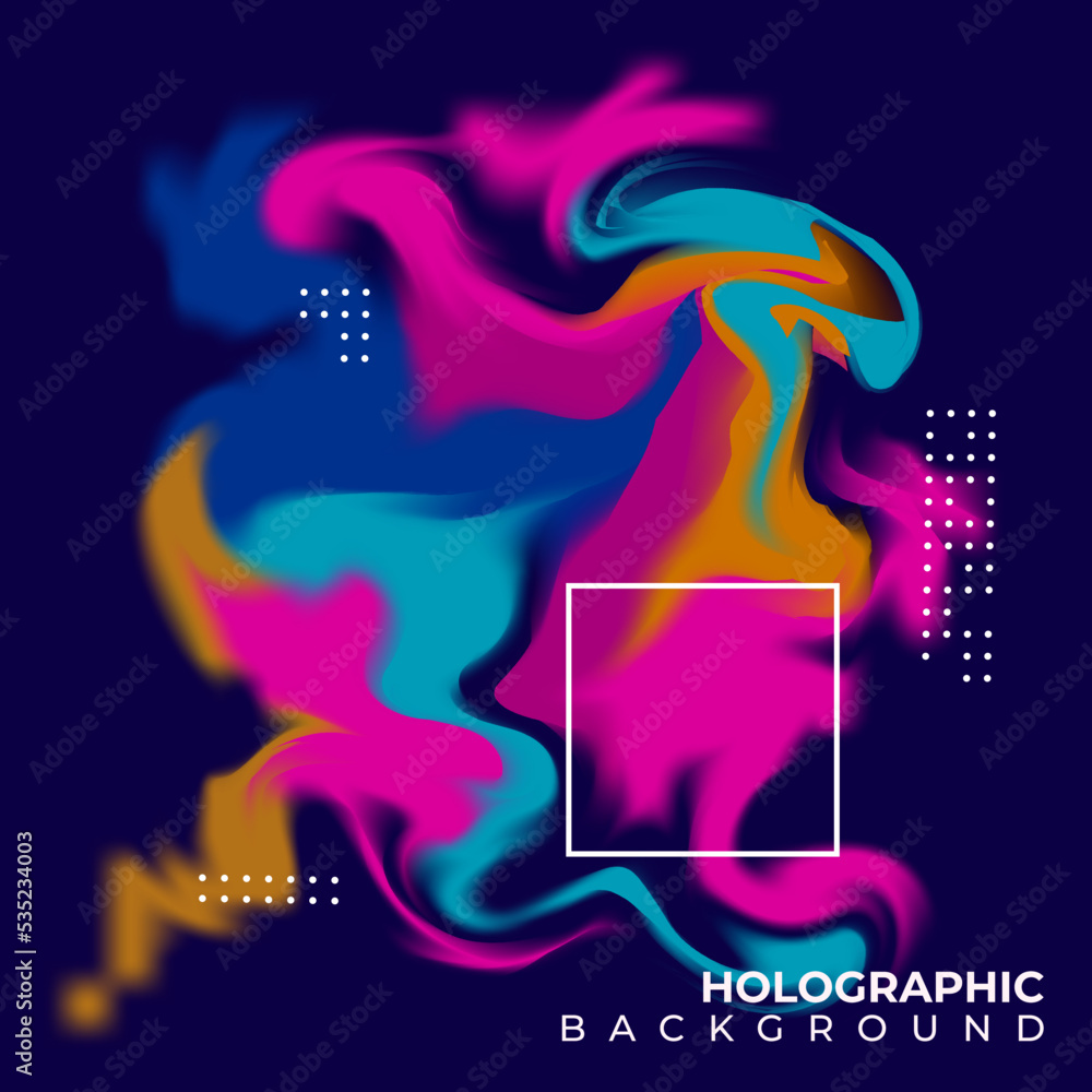 Obraz premium Holographic Blurred Background vector illustration