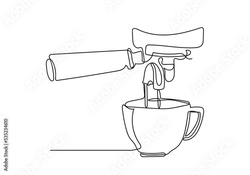 One continuous line drawing of hands holding a cup of hot coffee.
