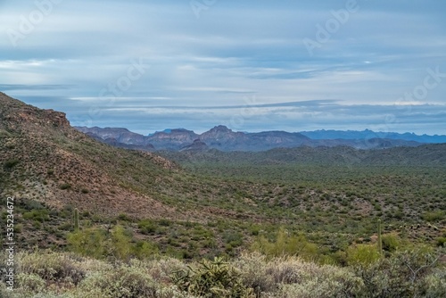 An overlooking view of Gold Canyon, Arizona