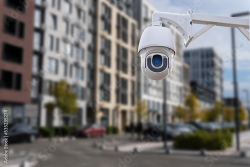 Modern urban surveillance systems. Residential access control.