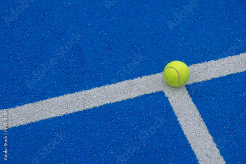 Paddle tennis ball on a paddle tennis court for background © VicVaz