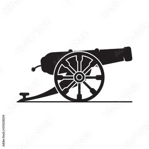 Canvas Print cannon logo vector design template