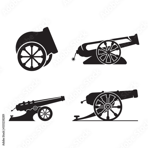 Valokuva cannon logo vector design template