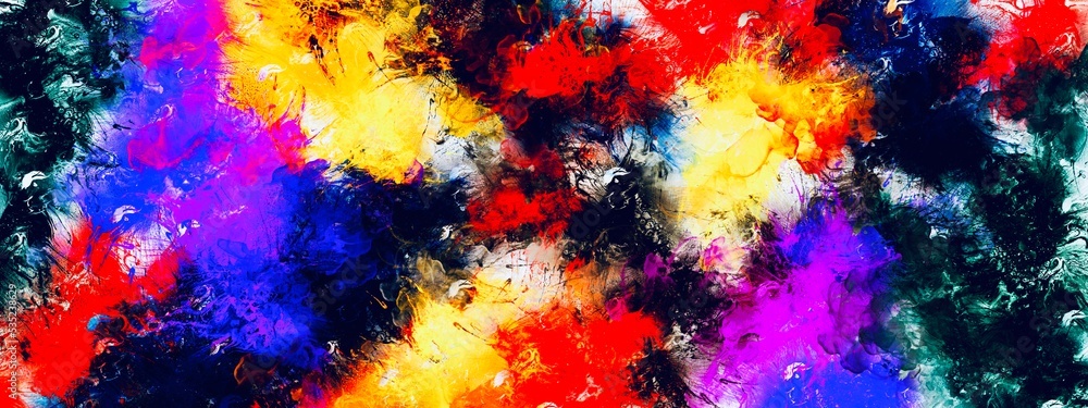 Abstract color paint made with acrylic brush stroke on black background, hand drawn art, colored smudge, dry painting, thick layer of material Abstract color paint made with acrylic brush stroke on black background, hand drawn art, colored smudge, dry painting, thick layer of material