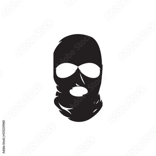 Criminal mask and Bandit icon, logo vector design