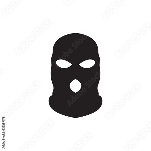 Criminal mask and Bandit icon, logo vector design