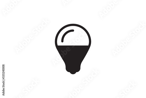 Led lamp icon energy economy technology. Electric bulb power modern innovation. Smart home vector sign.