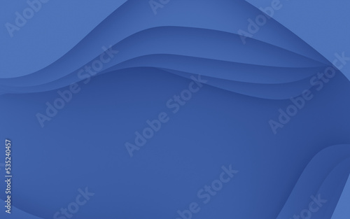 3D rendering blue wave abstract background pattern.