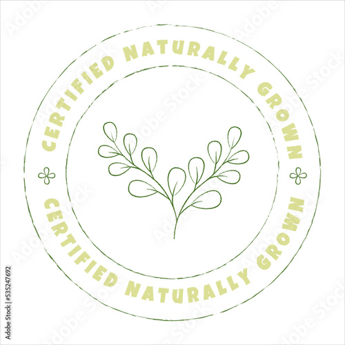 Certified naturally grown sticker. 